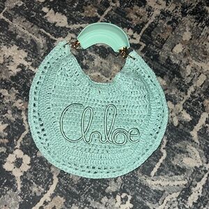 Chloe Mint Green Crochet Shoulder Bag